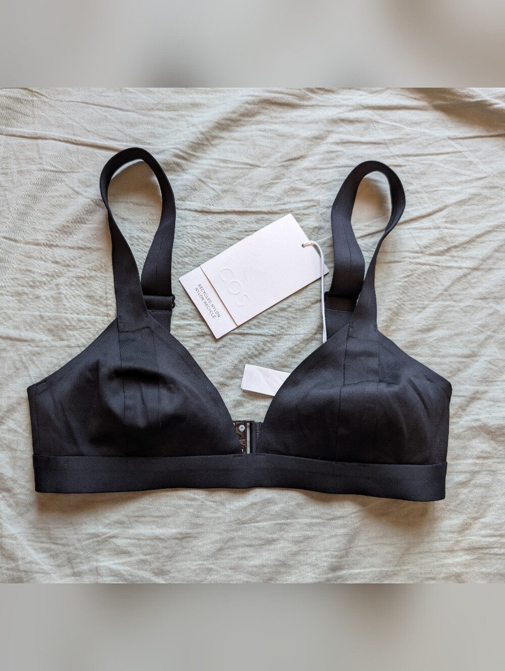 NWTS COS Recycled Nylon Bralette W4 Black